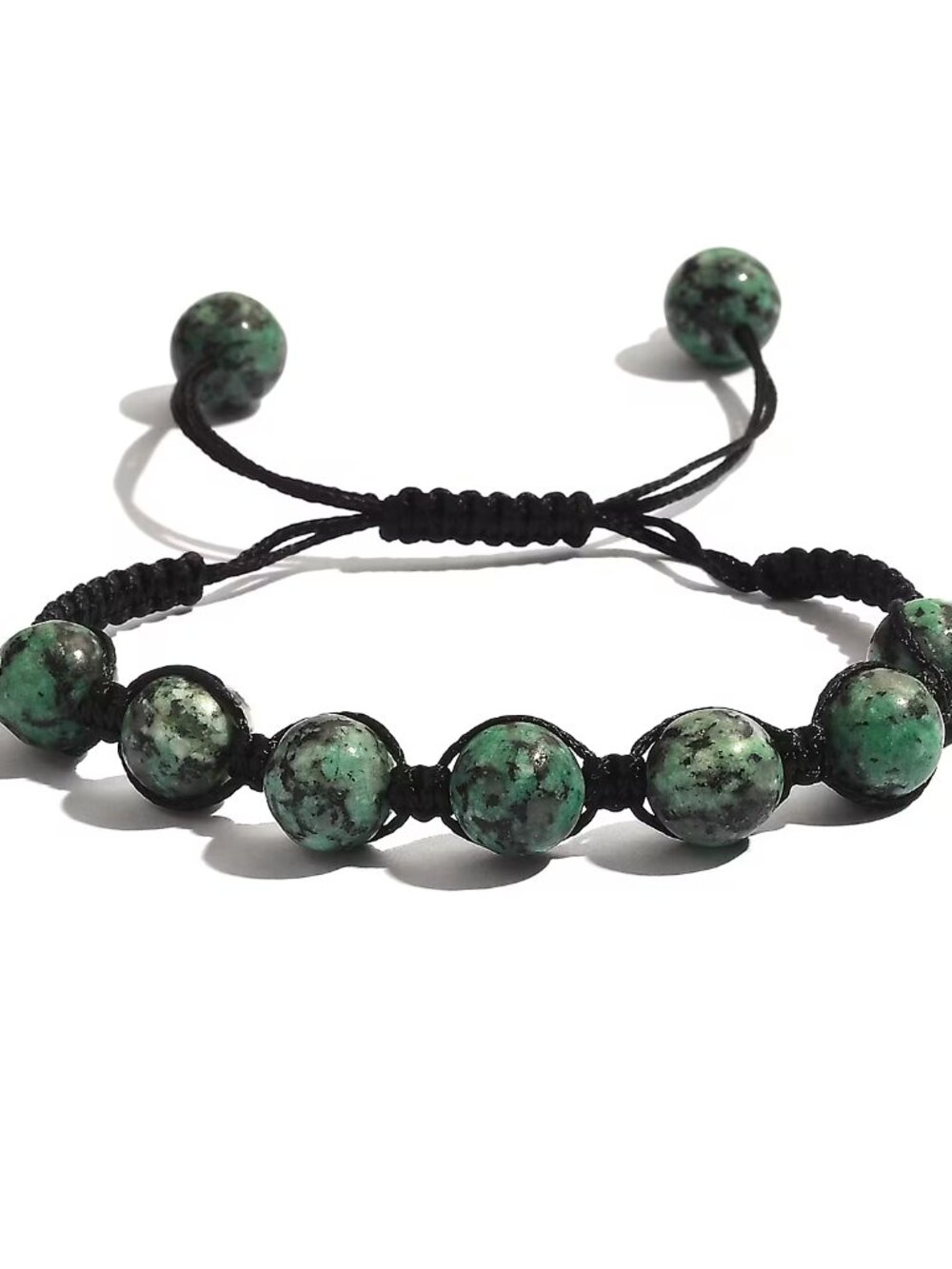 NEW Green Jasper 75 ctw Shamballa Adjustable Bracelet